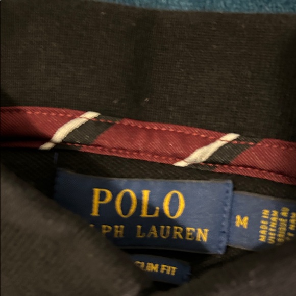 Ralph Lauren Black and White Striped Polo - Picture 4 of 7